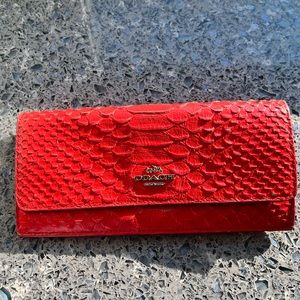 Coach Wallet Large Red/Orange